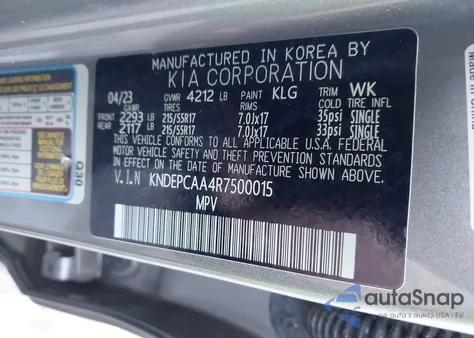 2024 Kia Seltos Lx z USA, uszkodzony, nr VIN KNDEPCAA4R7500015